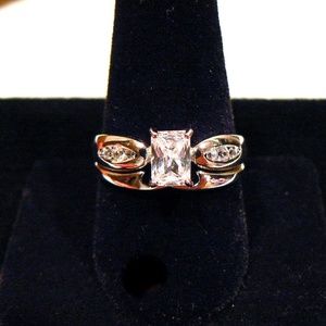 NWT's .925 Sterling Silver CZ Size 10 2 Pc Set